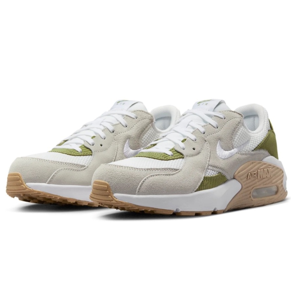 Nike Air Max Excee in summit white/white alligator.